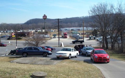 1998 Ford Crown Victoria - Note the Silver Marauder and red Kenny Brown Panther.