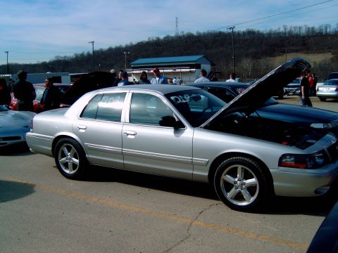 1998 Ford Crown Victoria - A silver Marauder.