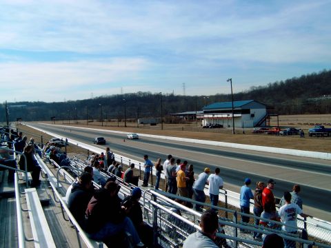 1998 Ford Crown Victoria - Me, going down the track.