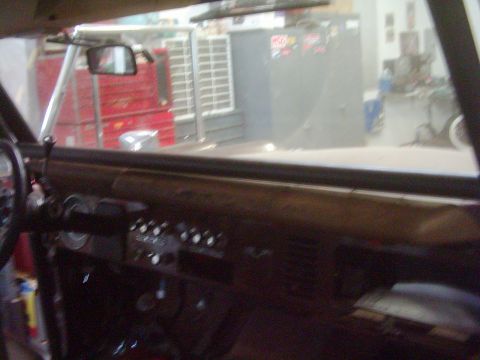 1978 Ford Bronco - Interior view of a 1978 Ford Bronco, likely undergoing restoration or modification.