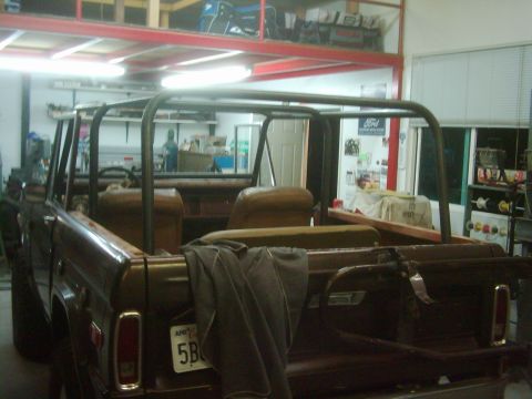 1978 Ford Bronco - Custom roll cage installation in a 1978 Ford Bronco interior.
