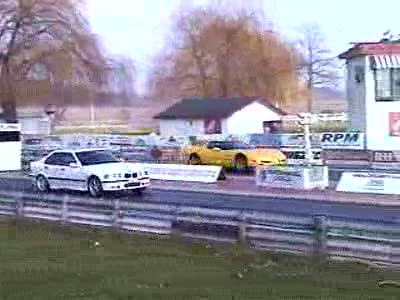 1998 BMW 3 Series - 1/4 mile M3 Turbo vs Vette