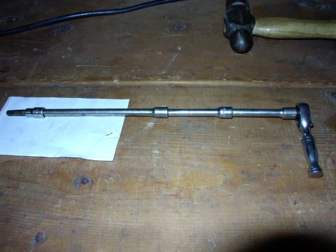 1986 Ford Bronco - I use contact cement to glue the T-40 bit into a 1/4" drive 1/4" sized socket and then work with several 1/4" rachet extensions, which pass…