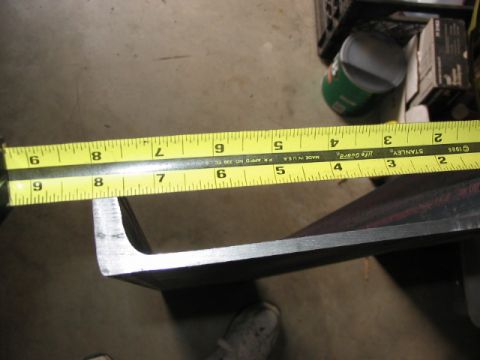 1995 Ford Bronco - mount is made of 8" Structural C channel, 11.5# with 2" sides, bottom is equivalent to 1/4" steel, but note the side beef.