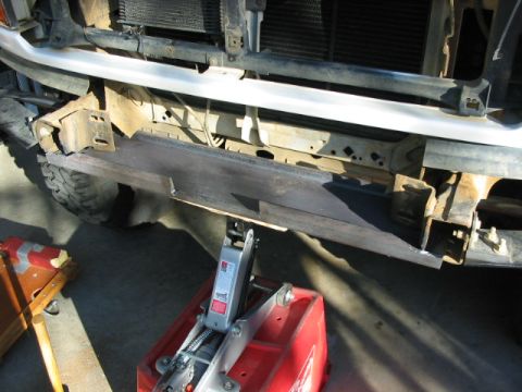 1995 Ford Bronco - The rear 2" side was cut down to about 1.25". Just enough room to clear tranny lines