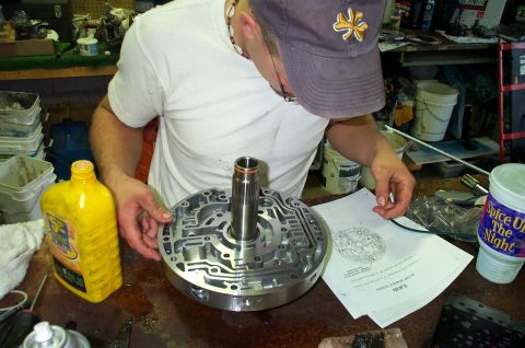 1995 Ford Bronco - Ben modifying the pump. Not a task that I wanted to take on.
