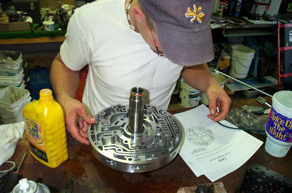 Ben modifying the pump. Not a task that I wanted to take on.