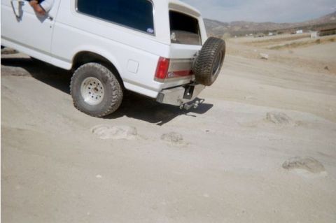1990 Ford Bronco - me playing in the cement practice hill