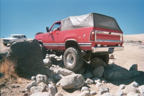 1990 Ford Bronco - Mike taking on the boulders