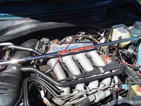 1992 Volkswagen Jetta - Engine bay view of a Volkswagen with a NEUSPEED intake manifold and DOHC 16V labeling.