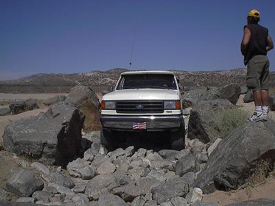 1988 Ford Bronco - Me on a little rock course at Gorman.