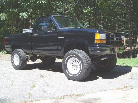1989 Ford Ranger - This lifted 1989 Ford Ranger pickup truck features aggressive off-road tires and a lifted suspension, ready for any terrain.