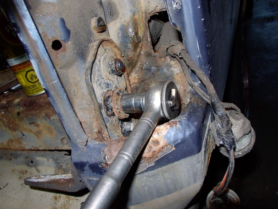 In spite of having the tail lights out for removal of the tailgate hinges, and being able to heat the fixed nuts........