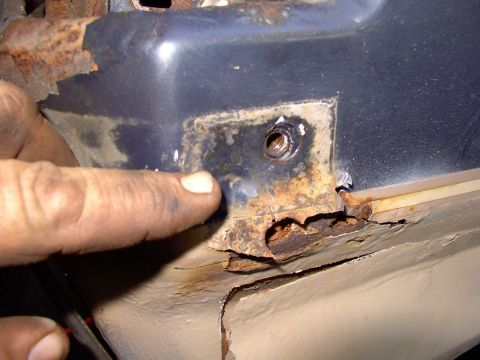 1986 Ford Bronco - The lower one had a spot weld too. Note the last patch I stuck on the quarter panel (for the third time). It was long past time for new qua…