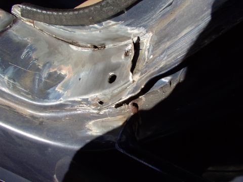 1986 Ford Bronco - Again peel back the quarter panel loose from the support framing.