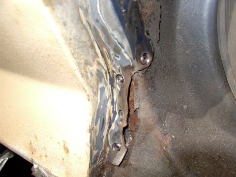 1986 Ford Bronco - Here's the lower skin at the bottom of the door. The last few spotwelds are on the side, not inside the jam, like the uppers part.
