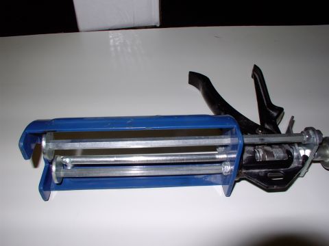 1986 Ford Bronco - Here's the dual cartridge caulking gun. At $68.00 CDN I was very happy they loan them out for nothing, as it will definately be a few years…