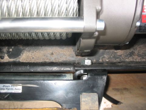 1995 Ford Bronco - Care on the winch mount is needed, as the fairlead bolt does need about 1" of clearance or it will touch the winch.