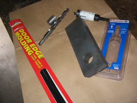 1995 Ford Bronco - beginning to work on the shackle to frame attachment. 1" x 2" x 6" steel