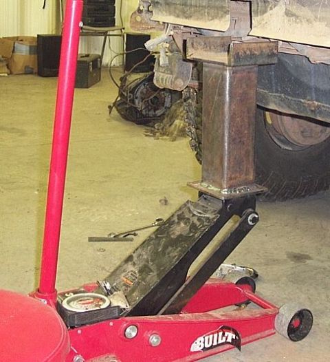 1990 Ford Bronco - Another jack extension, this one 12" high
