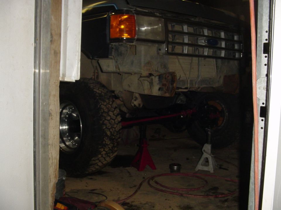 mocked up under the truck