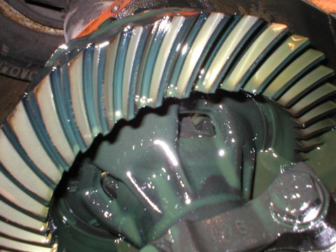 1978 Ford Bronco - Close-up view of the differential gears, showing wear patterns and lubrication.