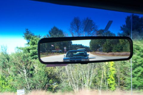 1991 Ford LTD Crown Victoria - Driving down a road with trees on either side, a McDonald's sign is visible in the distance.