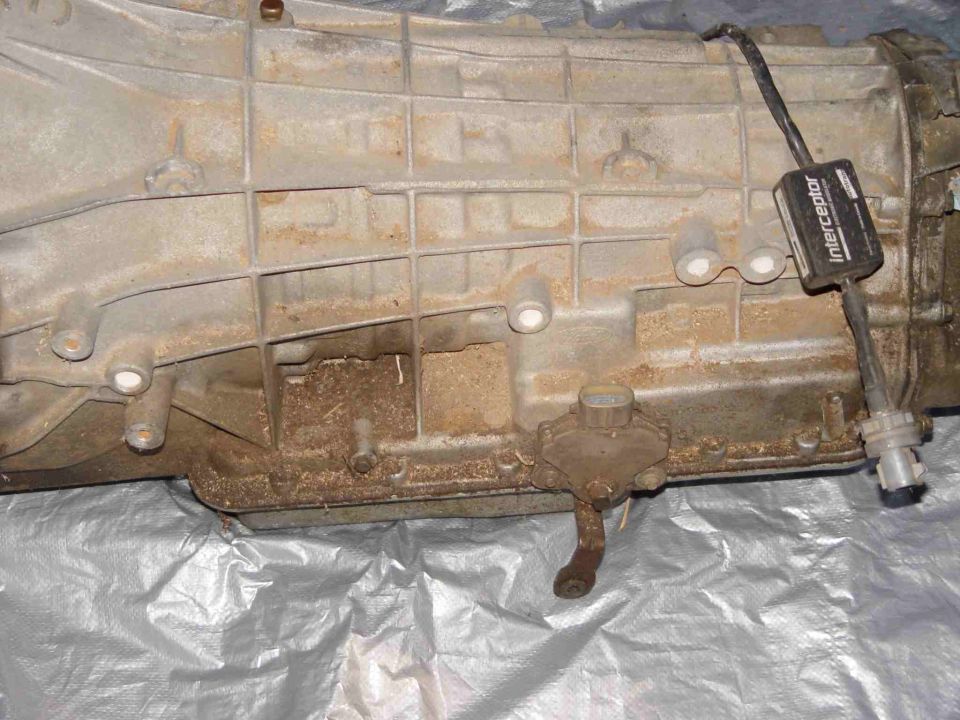 Transmission casing with 'Interceptor' device attached