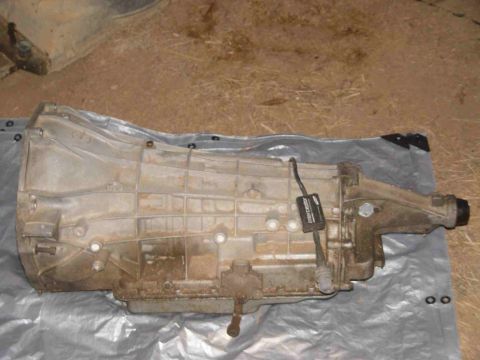 1988 Ford Bronco - This automatic transmission is shown from the side, with a black sensor box connected.