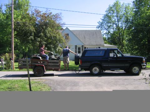 1994 Ford Bronco - Utility trailer and quad