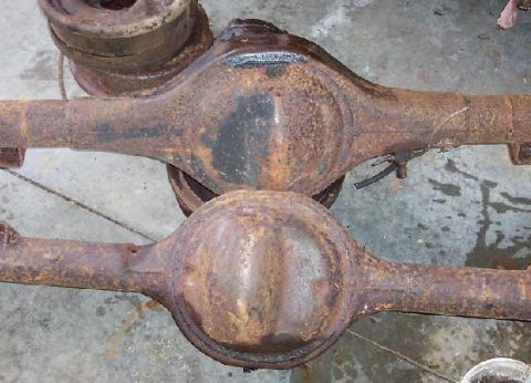 1978 Ford Bronco - The two different 9" housings, top one is stronger and found in trucks. Bottom is the car 9", also found in early Broncos.