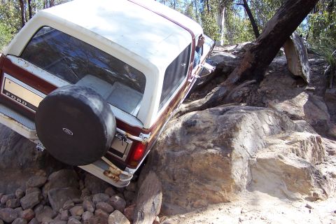1982 Ford Bronco - Winched up.