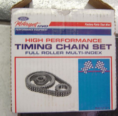 1993 Ford Bronco - A box for a Ford Motorsport SVO high performance timing chain set is shown.
