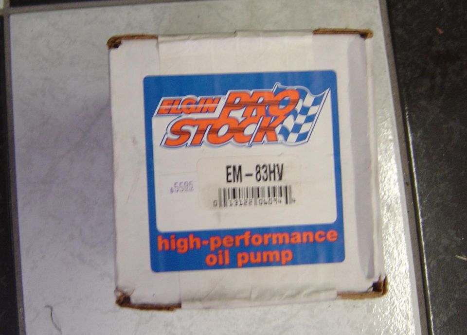Box for Elgin Pro Stock high-performance oil pump, part number EM-83HV