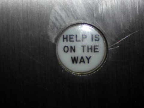 1995 Ford Bronco - "Panic" button in elevator as we head to the 39th of 40 floors