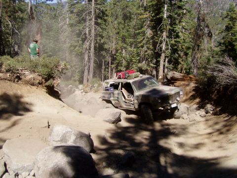 1967 Ford Bronco - The Bronchole on the Rubicon Bridge