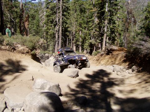 1967 Ford Bronco - Rick climbing the top of Big Sluce