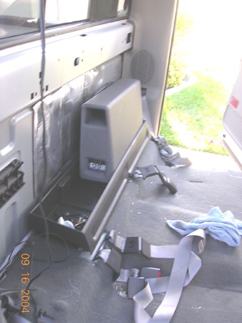 2004 Ford F-250 - The sub is from subsolutions.com/ The guy who owns the shop is very nice and knowledgeable, at least to a newbie like me. Im no audiophile,…