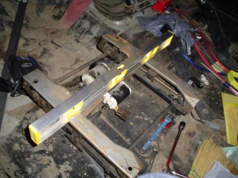 1981 Ford Bronco - removed the seat frames with a 10mm 1/4" ratchet and socket so could level the seats out.