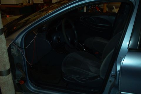 1998 Ford Taurus - my poor car, without a door... NEVER NEVER back out of your garage with the door cocked open....!@