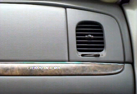 2000 Ford Crown Victoria - Close-up of the interior trim and air vent on a Crown Victoria.