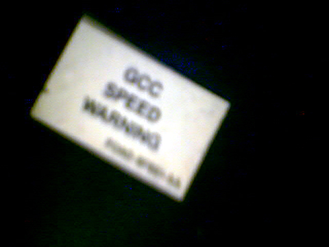 2000 Ford Crown Victoria - Closeup of Speed Warning Sticker in Glovebox