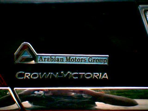 2000 Ford Crown Victoria - A close-up of the Crown Victoria badging on the rear of the vehicle.