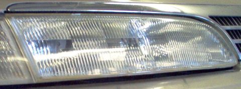 1994 Ford Crown Victoria - After about 5 minutes with a power polisher & some swirl remover, the old fogged yellow headlights look almost new. UPDATE ...and after abo…