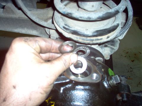 1983 Ford Bronco - Drop in the lower thrust washer & the thrust bearing, making sure they rest properly.