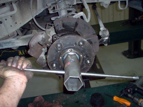 1983 Ford Bronco - Set the outer nut as tight as you can. The rotor should have been on the hub already. I had to backtrack later.