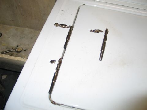 1992 Ford Bronco - death toll: so far, 3 drill bits. dewalt bits stay sharp, but are very weak when they get hot