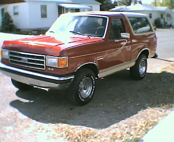 1989 Ford Bronco - This 1989 Ford Bronco is shown from the front three-quarter view.
