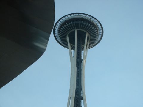 1999 Ford Crown Victoria - The Space Needle in Seattle, Washington, with a Supermotors.net logo visible in the lower right corner.