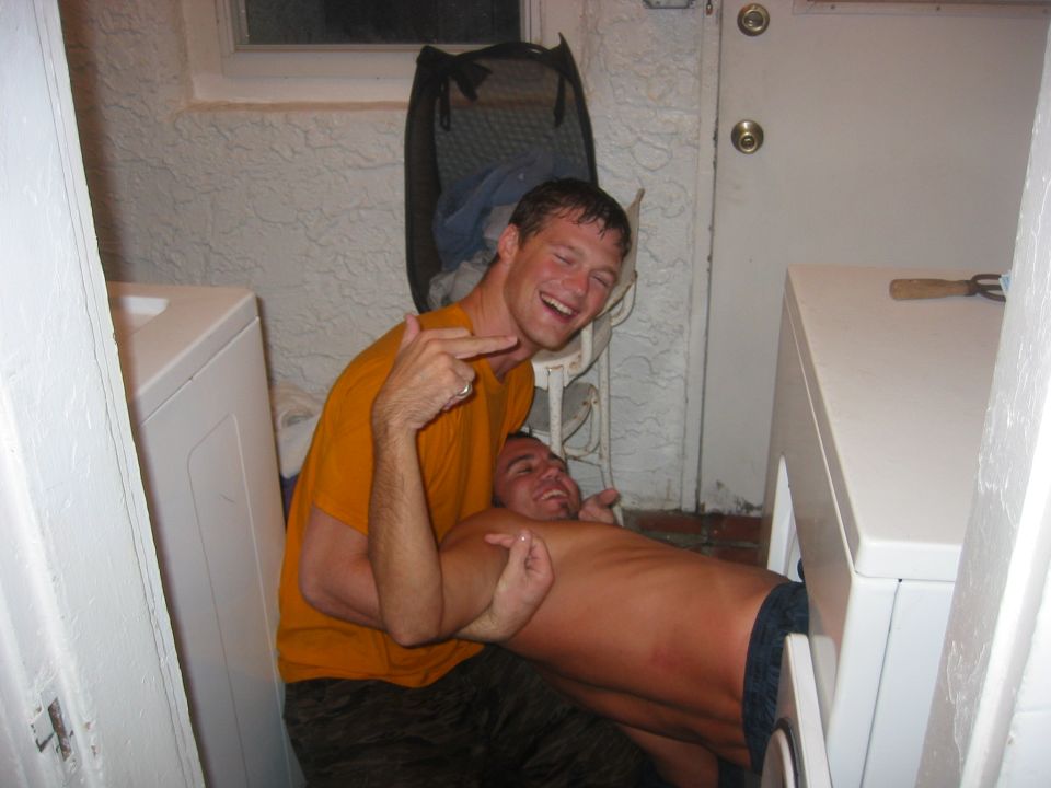 now we try to put mike in the dryer...he didnt fit so I got in all the way to my shoulders...